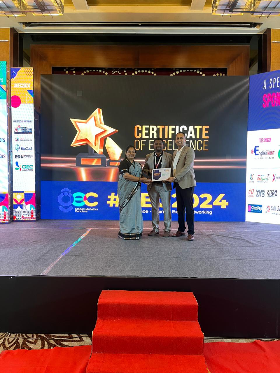 Certificate of excellence recognition